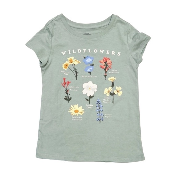 🌻4/$20 Girl’s Wildflower Tee Shirt - Picture 1 of 8